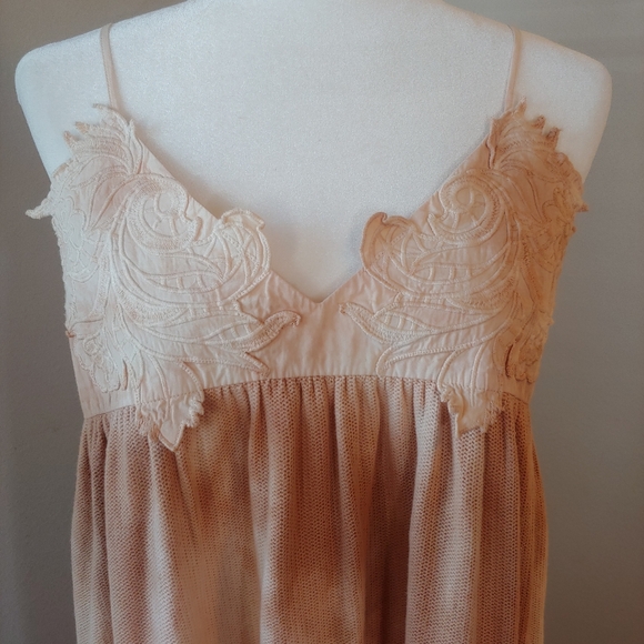 ZARA Maxi Summer Tie Dye Strap Dress Tan and Peach Women's Medium, NWT - Picture 3 of 17